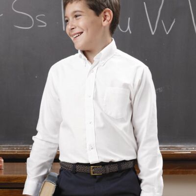 Boys' Long Sleeve Oxford Shirt Thumbnail