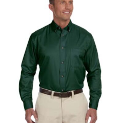 Men’s  Long-Sleeve Twill Shirt with Stain-Release Thumbnail