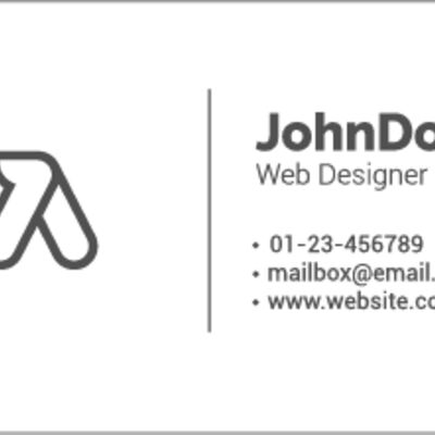 1 Color Business Card Thumbnail