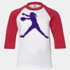 Youth Three Quarter Sleeve Baseball T-Shirt Thumbnail