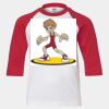 Youth Three Quarter Sleeve Baseball T-Shirt Thumbnail