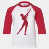 Youth Three Quarter Sleeve Baseball T-Shirt Thumbnail