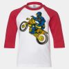 Youth Three Quarter Sleeve Baseball T-Shirt Thumbnail