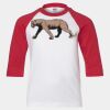 Youth Three Quarter Sleeve Baseball T-Shirt Thumbnail