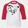 Youth Three Quarter Sleeve Baseball T-Shirt Thumbnail