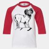 Youth Three Quarter Sleeve Baseball T-Shirt Thumbnail