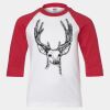 Youth Three Quarter Sleeve Baseball T-Shirt Thumbnail