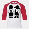 Youth Three Quarter Sleeve Baseball T-Shirt Thumbnail