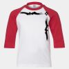 Youth Three Quarter Sleeve Baseball T-Shirt Thumbnail