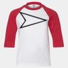Youth Three Quarter Sleeve Baseball T-Shirt Thumbnail
