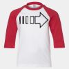 Youth Three Quarter Sleeve Baseball T-Shirt Thumbnail