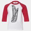 Youth Three Quarter Sleeve Baseball T-Shirt Thumbnail