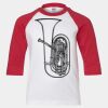 Youth Three Quarter Sleeve Baseball T-Shirt Thumbnail