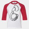 Youth Three Quarter Sleeve Baseball T-Shirt Thumbnail