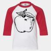 Youth Three Quarter Sleeve Baseball T-Shirt Thumbnail