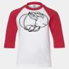 Youth Three Quarter Sleeve Baseball T-Shirt Thumbnail