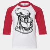 Youth Three Quarter Sleeve Baseball T-Shirt Thumbnail