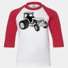 Youth Three Quarter Sleeve Baseball T-Shirt Thumbnail