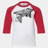 Youth Three Quarter Sleeve Baseball T-Shirt Thumbnail