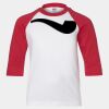 Youth Three Quarter Sleeve Baseball T-Shirt Thumbnail