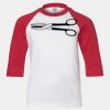 Youth Three Quarter Sleeve Baseball T-Shirt Thumbnail
