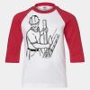 Youth Three Quarter Sleeve Baseball T-Shirt Thumbnail