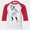 Youth Three Quarter Sleeve Baseball T-Shirt Thumbnail