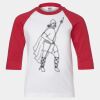 Youth Three Quarter Sleeve Baseball T-Shirt Thumbnail