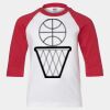 Youth Three Quarter Sleeve Baseball T-Shirt Thumbnail