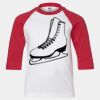 Youth Three Quarter Sleeve Baseball T-Shirt Thumbnail