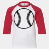 Youth Three Quarter Sleeve Baseball T-Shirt Thumbnail