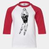 Youth Three Quarter Sleeve Baseball T-Shirt Thumbnail