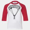 Youth Three Quarter Sleeve Baseball T-Shirt Thumbnail