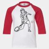 Youth Three Quarter Sleeve Baseball T-Shirt Thumbnail