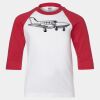 Youth Three Quarter Sleeve Baseball T-Shirt Thumbnail