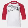 Youth Three Quarter Sleeve Baseball T-Shirt Thumbnail