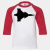 Youth Three Quarter Sleeve Baseball T-Shirt Thumbnail