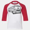 Youth Three Quarter Sleeve Baseball T-Shirt Thumbnail